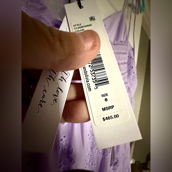 ‼️RARE‼️🎸ALICE + OLIVIA 🎸🔥NWT🔥Shanti Eyelet Lace Midi-Dress— Size 6 - Picture 13 of 16